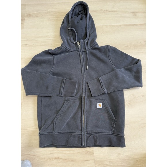 Carhartt Tops - Carhartt Women's Rain Defender Full Zip Hooded Sweater Size M Black Relaxed Fit
